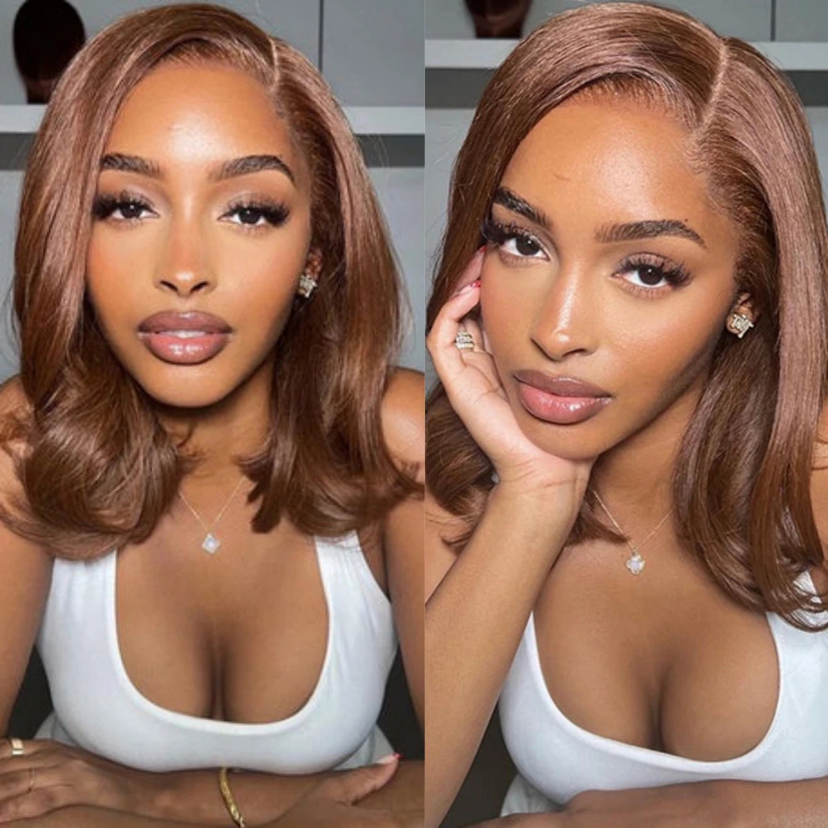 13x4 HD Transparent Lace Body  - огляд і ціна Pre Parted 13X4 Lace Front Bob Wig