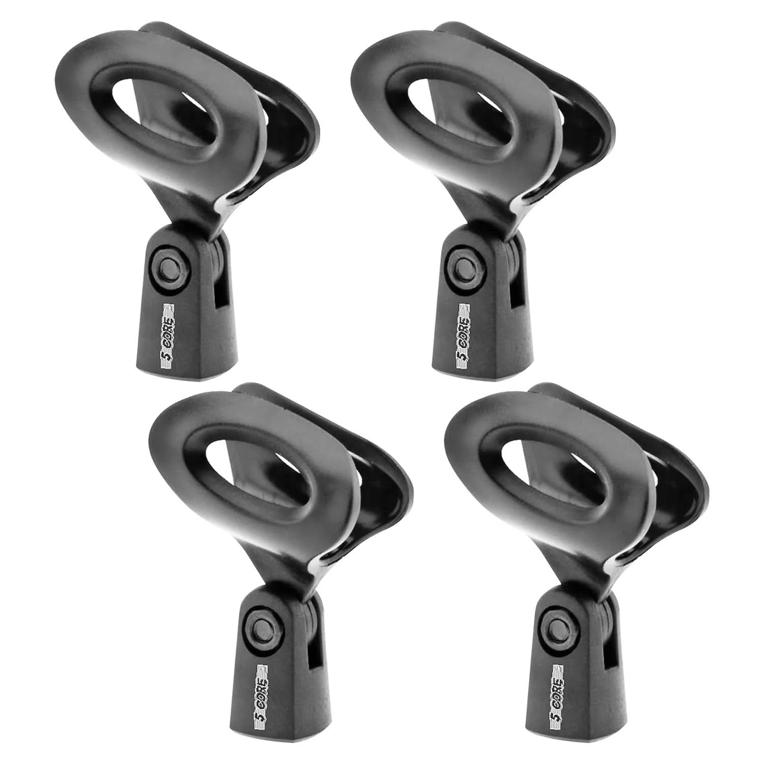 

5 Core Microphone Clip Holder 4 Pieces with Screw Adapters 5/8 to 3/8 Inch MC-03 4PCS