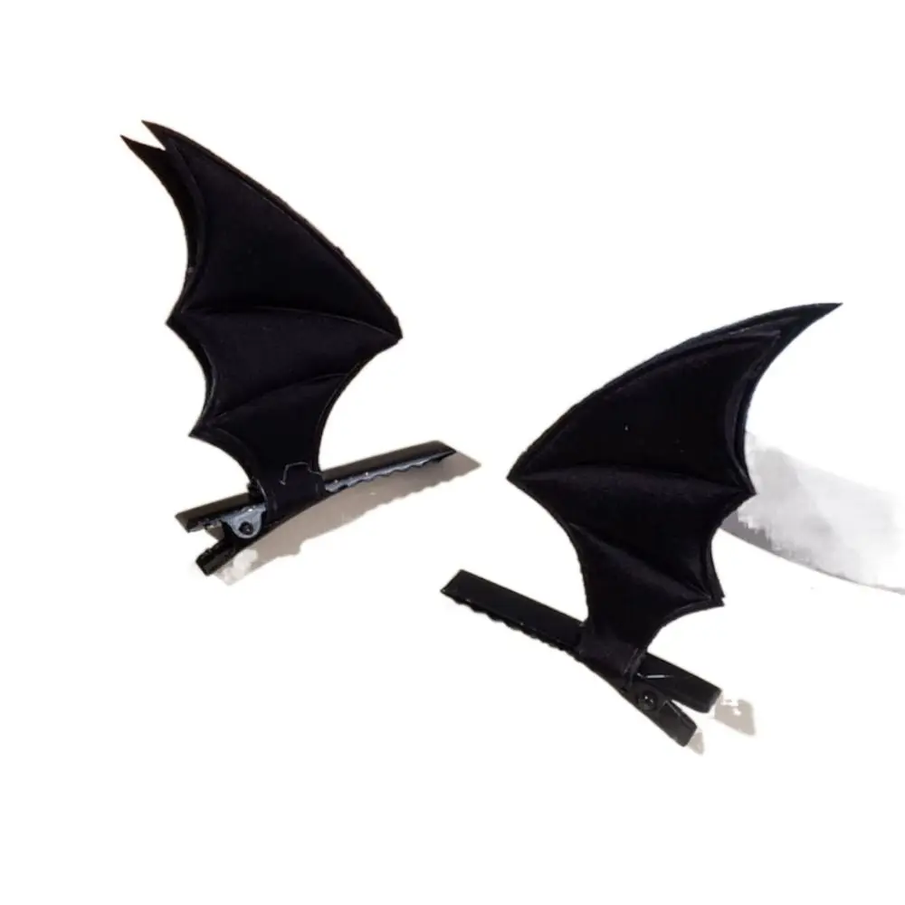 Theme Halloween Party Wear Devil Hair Clip Cosplay Props Punk Bat Wing Barrette Headdress Gothic Head Decor Kids