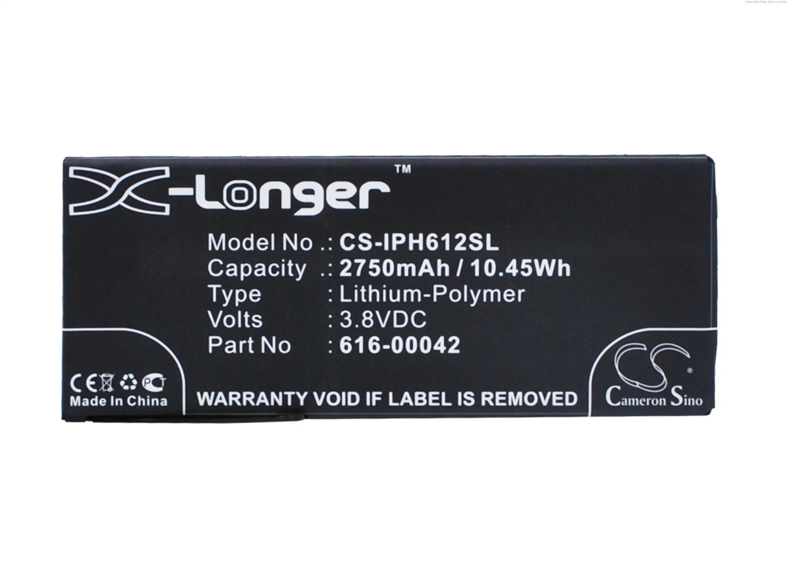  2750mAh/3000mAh Mobile Phone Battery 616-00042 for Apple A1634, A1687, A1690, A1699, iPhone 6s Plus