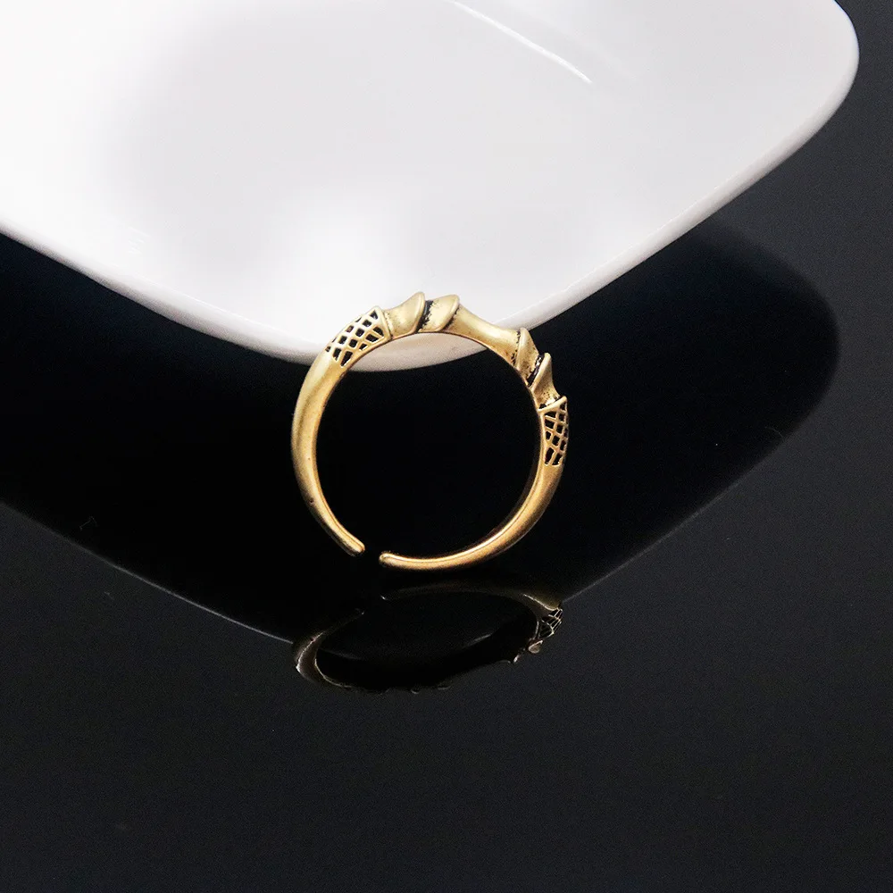 Game Jewelry Ranni Cosplay Dark Moon Ring Unisex Adjustable Opening Adornment Prop necklace Accessories party Gift