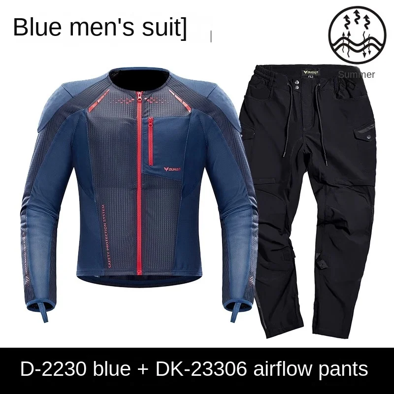 DUHAN Cycling Clothes Men's and Women's Mesh Summer Motorcycle Guard Armor Clothes Light and Thin Machine Anti-drop Four Seasons