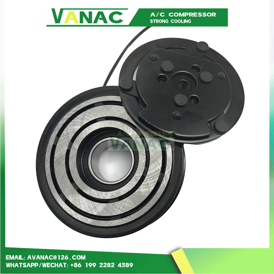 Kit de embreagem do compressor de ar condicionado automotivo P-COMP.12V A/C 123mm 8PK 7H15 SD708 SD709 9238105 NUI 9238105 NUV