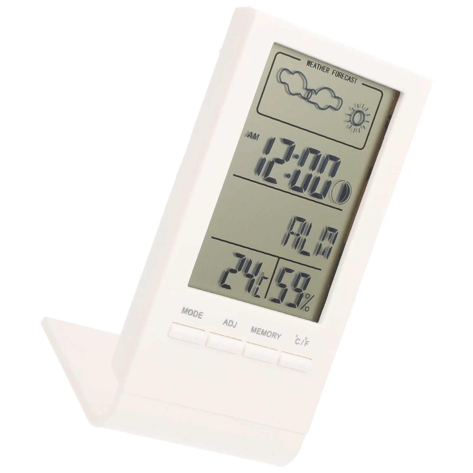 Relógio meteorológico lcd multifuncional, termômetro, higrômetro, calendário, monitor de temperatura e umidade para mesa
