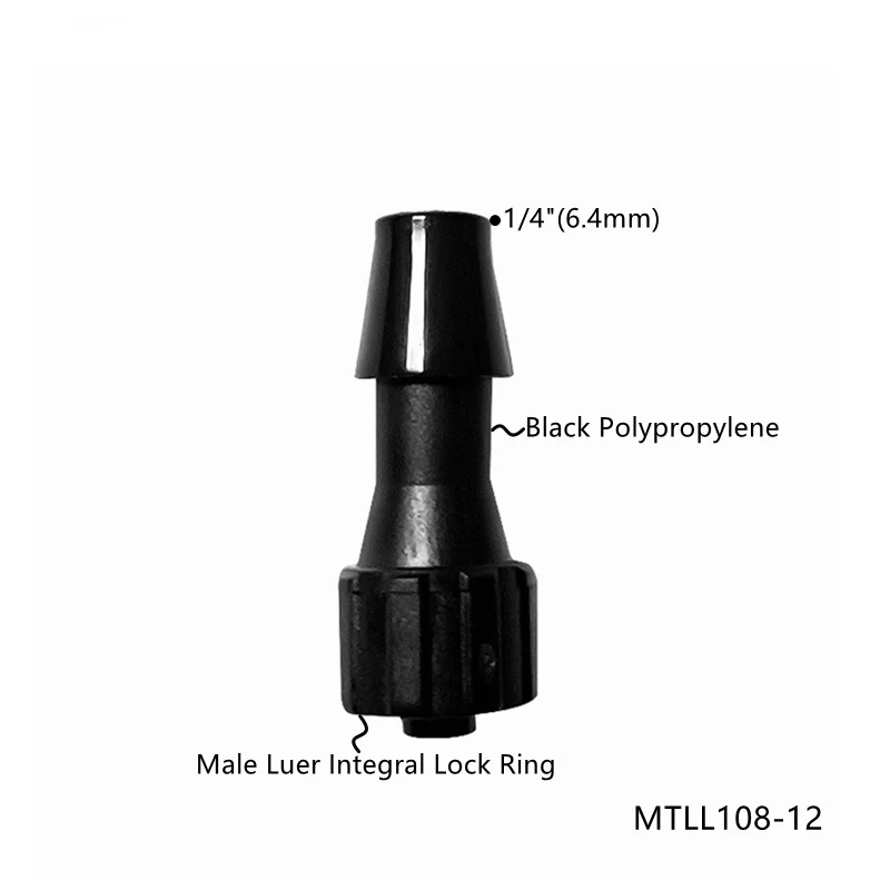 

Medical Luer Fittings 1/4 Inch 6.4mm Barb Male Luer Lock Tube Adapter Hose Barb Connector