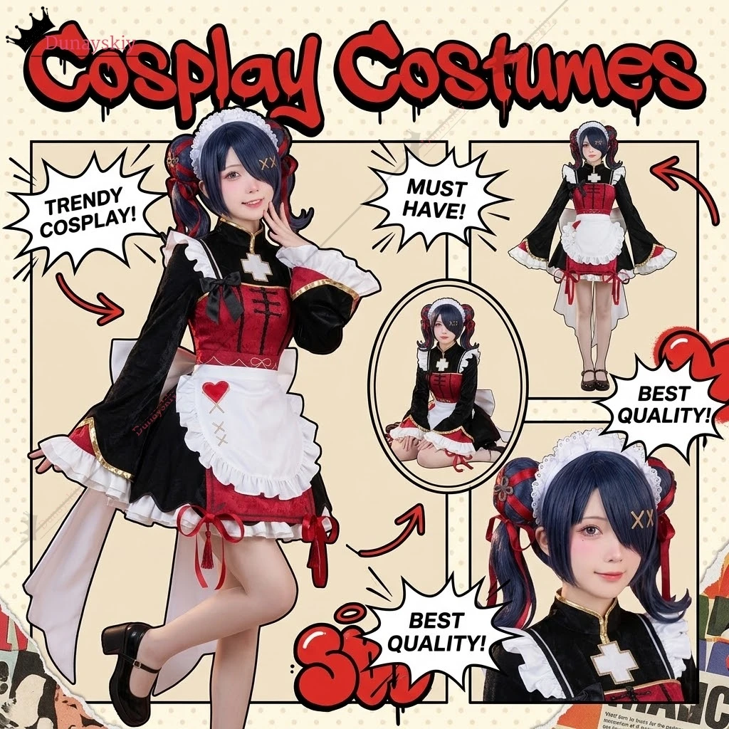 Needy Girl Overdose Ame‑Chan, Disfraz de Cosplay de Personaje de Juego con Temática de Bebida Estilo Chino, para Comic Con y Fiesta de Halloween