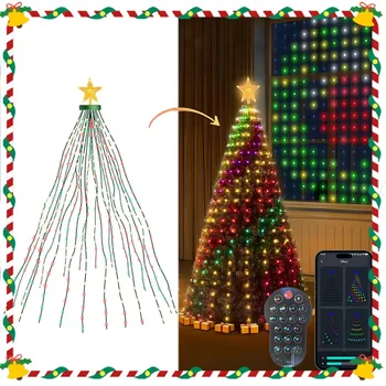 2.1M 400LEDs Christmas Lights Holiday String Lights with Star Shape, Smart LED Xmas Tree…