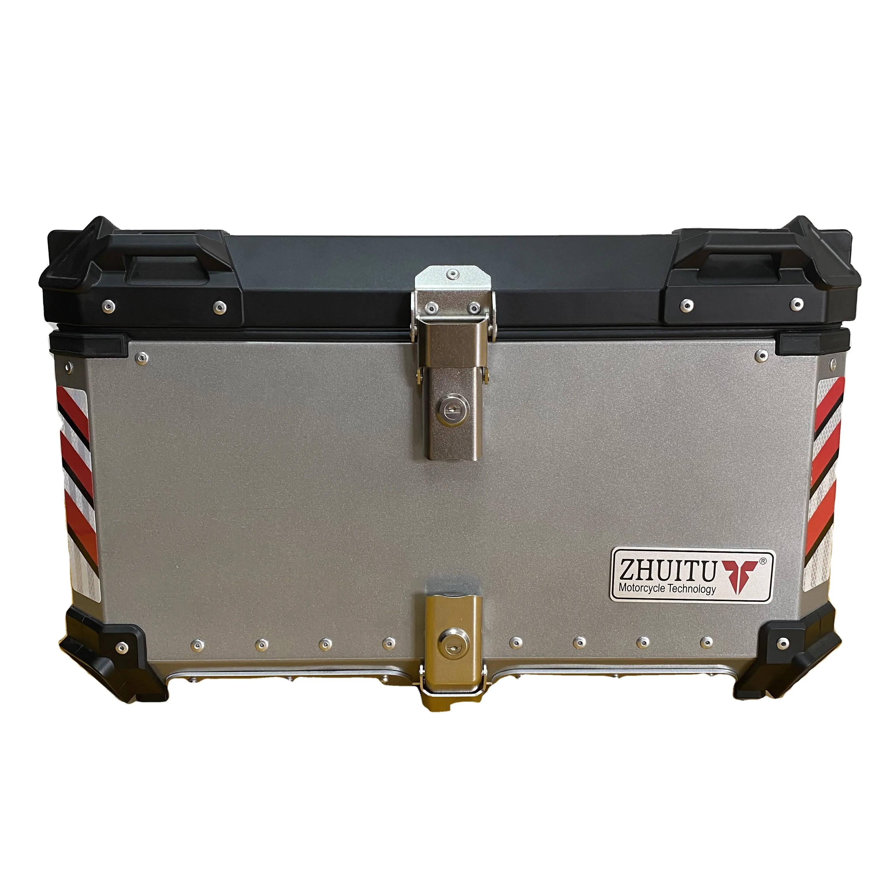 100L Large Capacity Motorcycle Top Box Aluminum Alloy Delivery Tail Box Can Put Three Helmet Big Box Offroad Motorcycle Helmet S