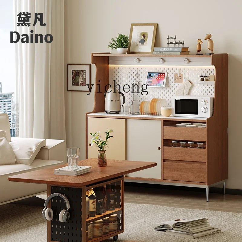 

zz solid wood dining side cabinet, living room side cabinet against the wall, integrated low storage storage tea cabinet,