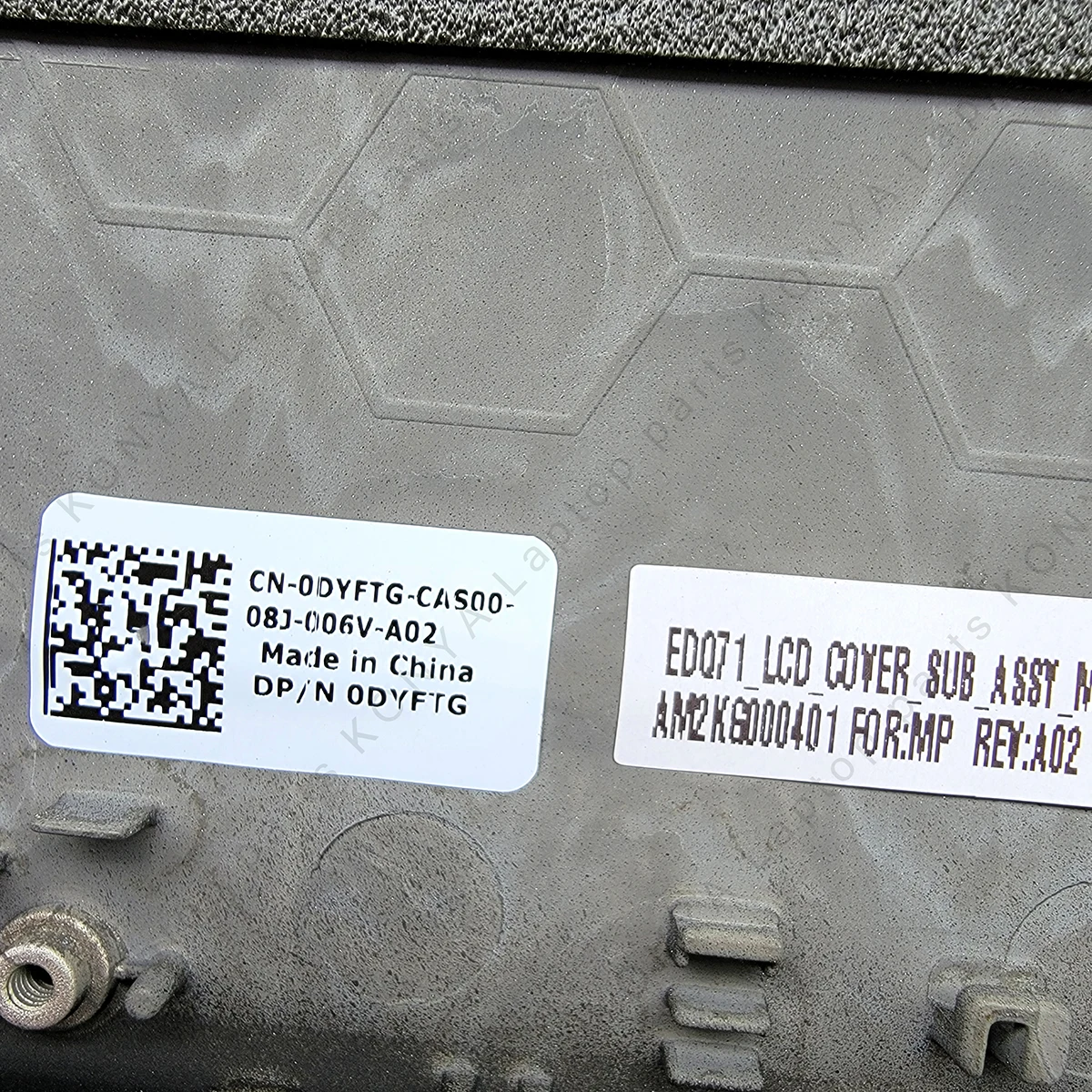 델 에일리언웨어 M17 R2 시리즈 노트북 LCD 백 커버 상단 하우징 케이스 어셈블리 DYFTG AM2KG000401용 새 정품