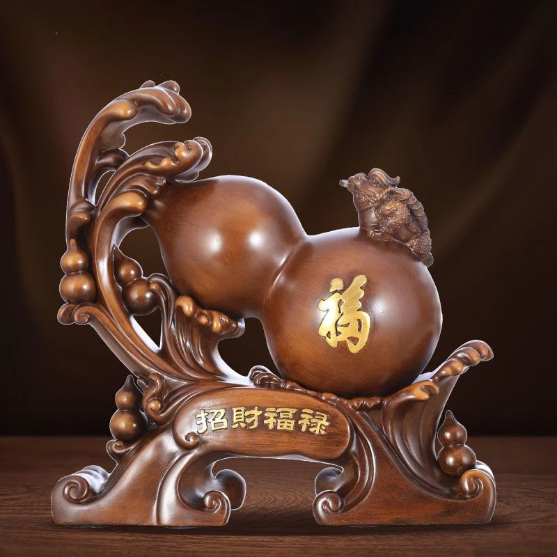 Zhaocai Lucky Fulu Ornament Gourd Gold Toad  Living Room High-end TV Cabinet Office Decoration Store Relocation Opening Gift