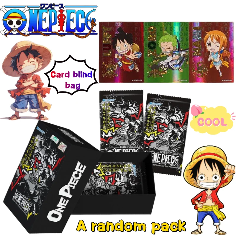 

Цельная карта Луффи Ророноа Зоро Нами в глухой коробке, высокая цветовая карта с мультяшным принтом, студенческая коллекция, памятная открытка, слепая сумка