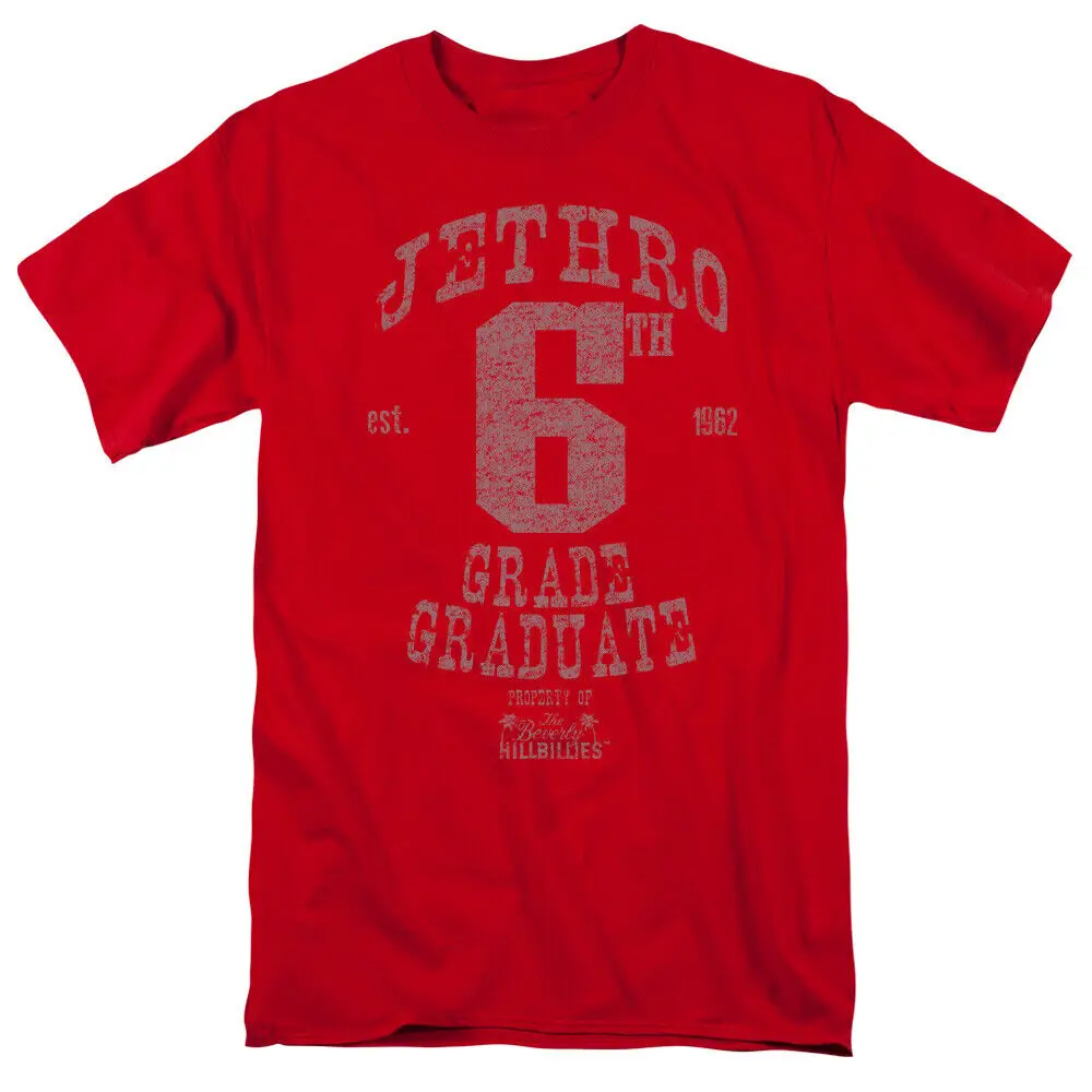 The Beverly Hillbillies Mr 6th Grade Grad T Shirt Mens Licensed Classic TV Red