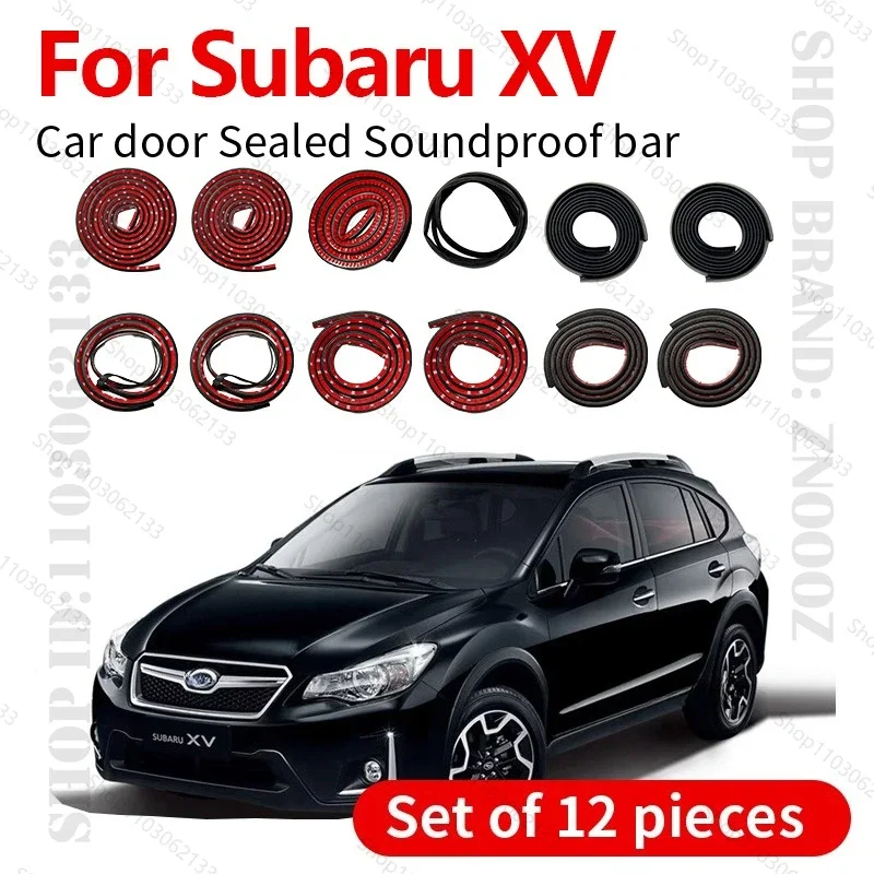 Car Door Seal Strip Rubber Double Layer Sealing Protector Soundproof Dustproof Seal Strip 12PCS For 2011-2025 Subaru XV