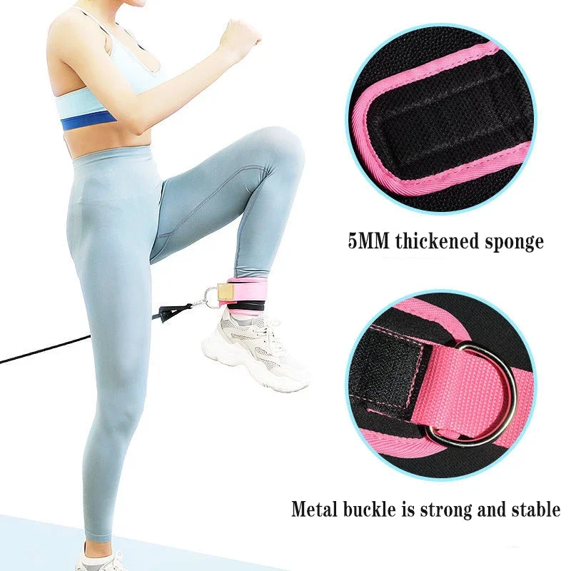 Fitness-Knöchelriemen, verstellbare D-Ring-Stützmanschetten, Fitnessstudio, Beinübungen, Training, Workouts, Sport, Fit, Schutz, Sicherheitsabduktoren, Neu