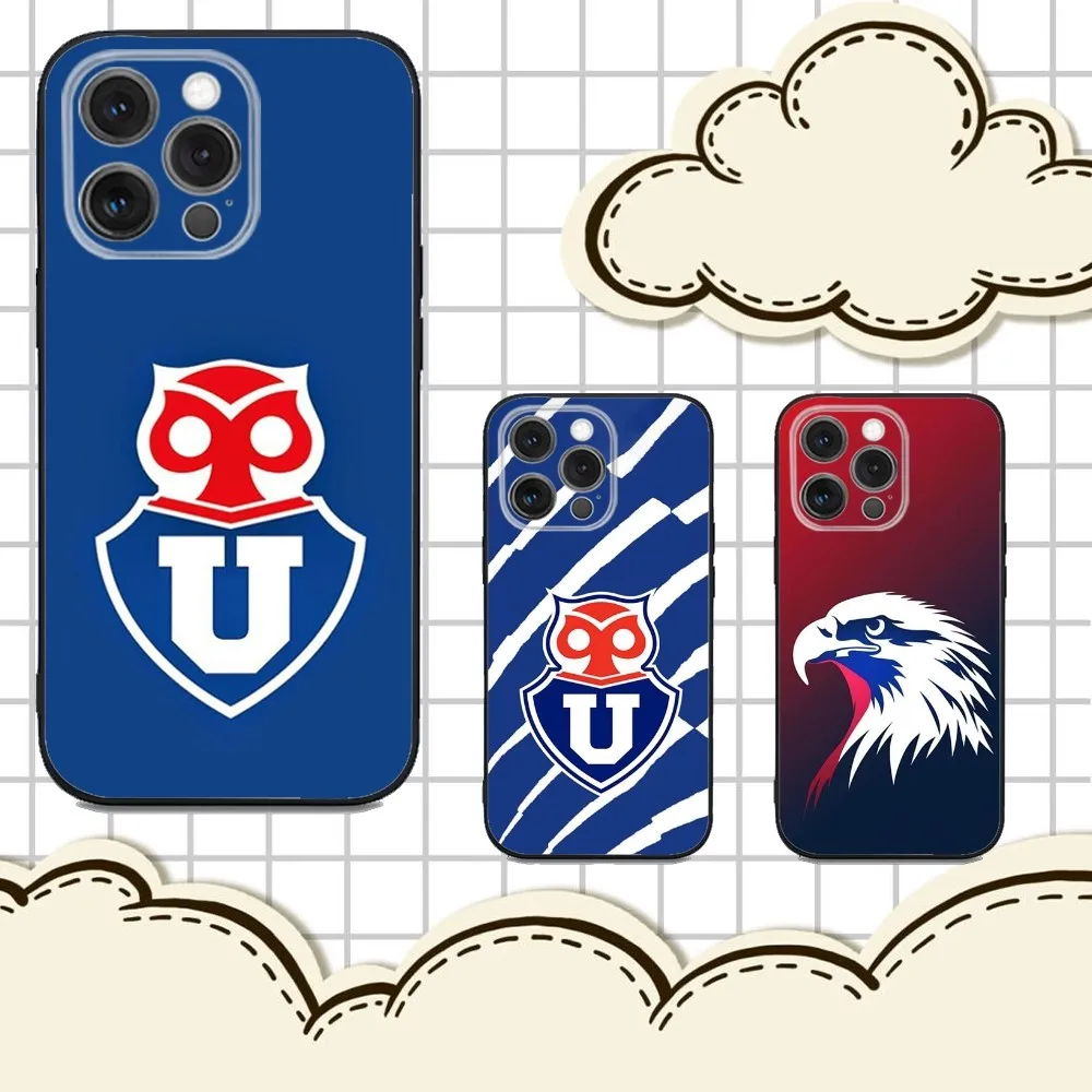 

Chile U-University Logo Phone Case For iPhone 16e,16,15,14,13,12,11,Pro,X,XS,Max,XR,Plus,Mini Soft Black Cover