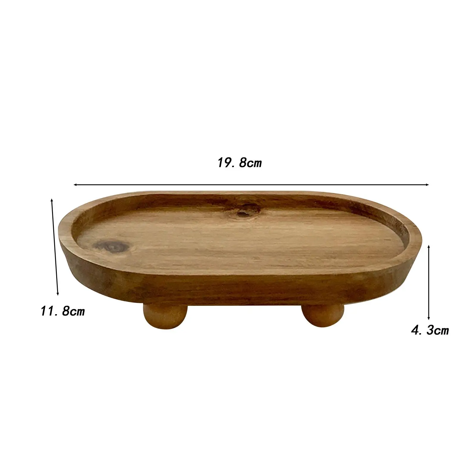 Wood Pedestal Stand Organizer Mini Wood Riser for Table Counter Decoration