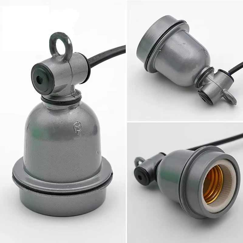 Support de lampe chauffante pour reptiles et animaux de compagnie, E27, avec interrupteur de commande du cordon d'alimentation, pour porcelet, poulet, couveuse, prise de lumière en spirale