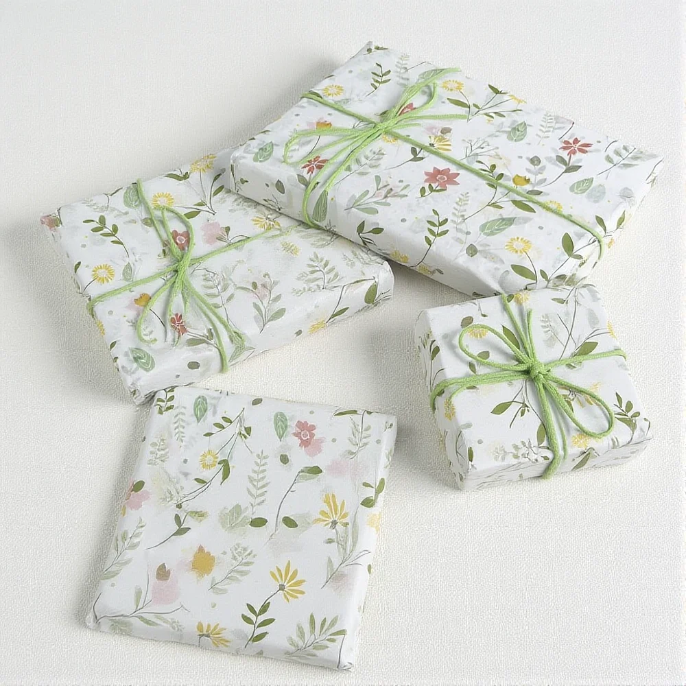 Papier d'emballage de Bouquet, 10 feuilles/paquet, papier d'emballage cadeau à motif de cœur de framboise, papier de soie artisanal pour bricolage, pour mariage