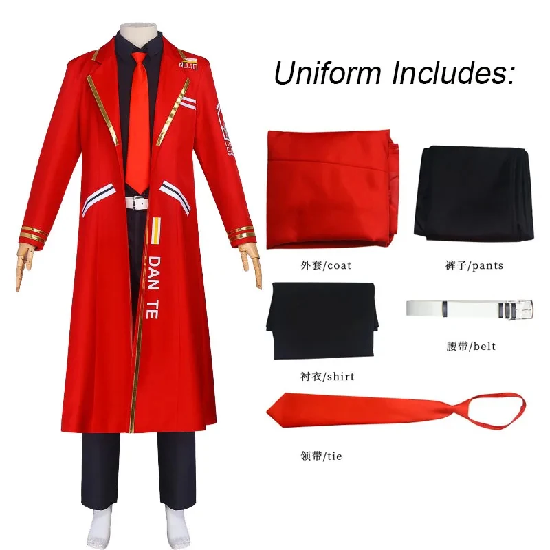 

Games Dante Cosplay Costume Limbus Company Dan Te Durante Uniform Suit Halloween Men's Role Playing Costumes Adult Size gf;.9