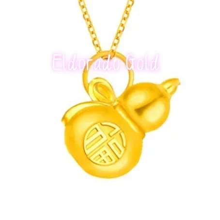 

Eldorado Gold new arrival 999 real gold gaurd pendants 24k pure gold jewelry accessories