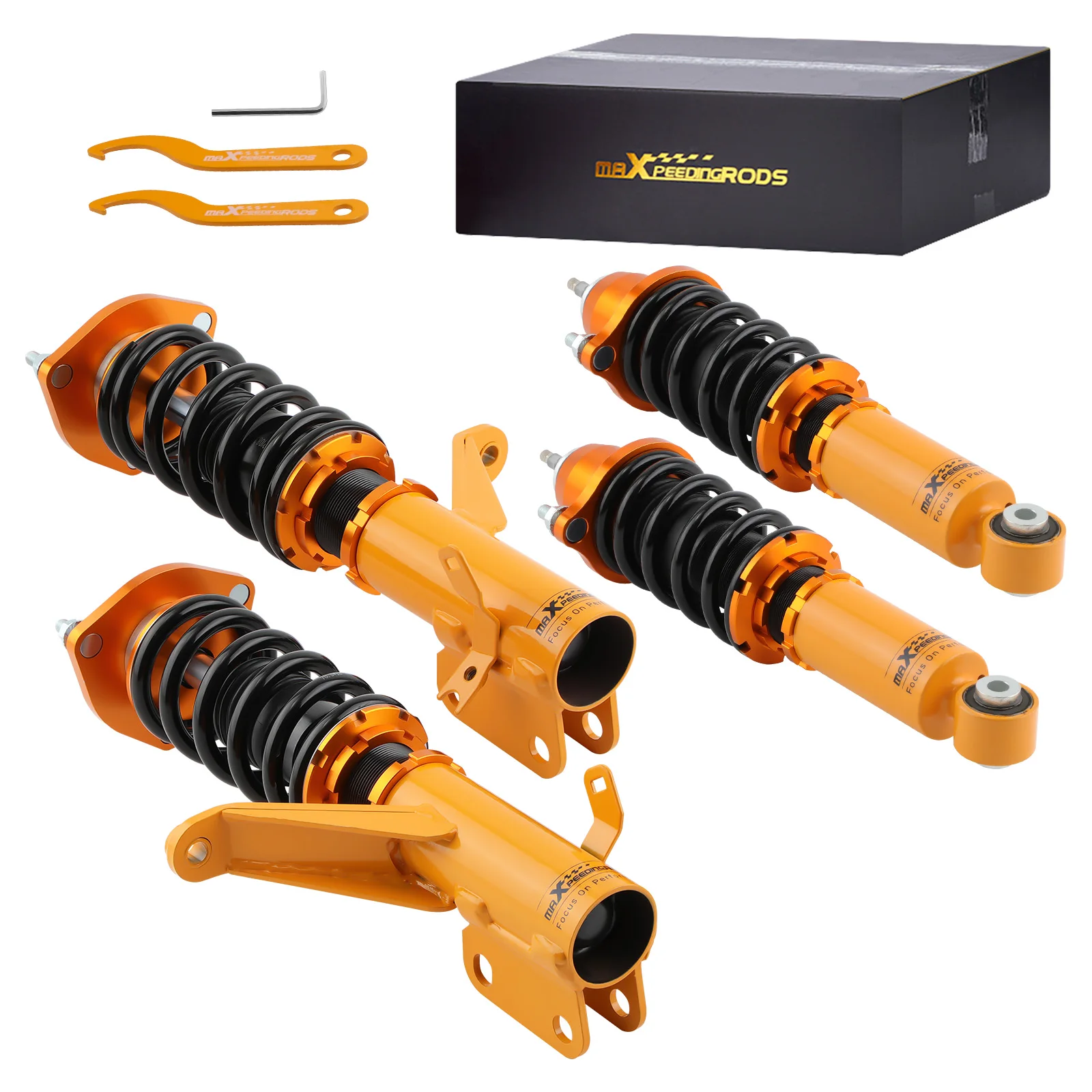 MaXpeedingrods Coilovers 24-Way Damper Shocks Kit For Acura RSX 2002-2006 Coilover Lowering Suspension Shocks Struts Absorber