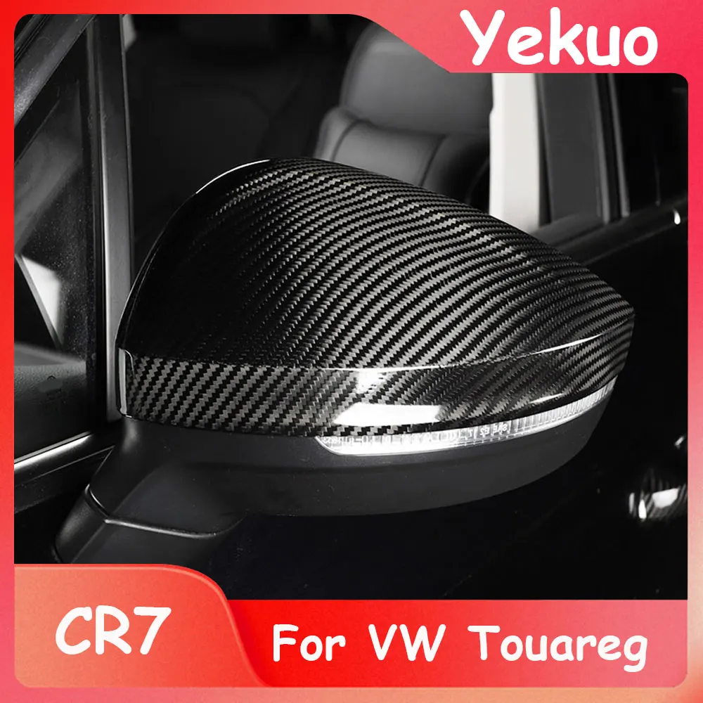 For Volkswagen 2019-206 Touareg CR reversing mirror shell, rearview mirror cover, carbon fiber reflective mirror shell modificat