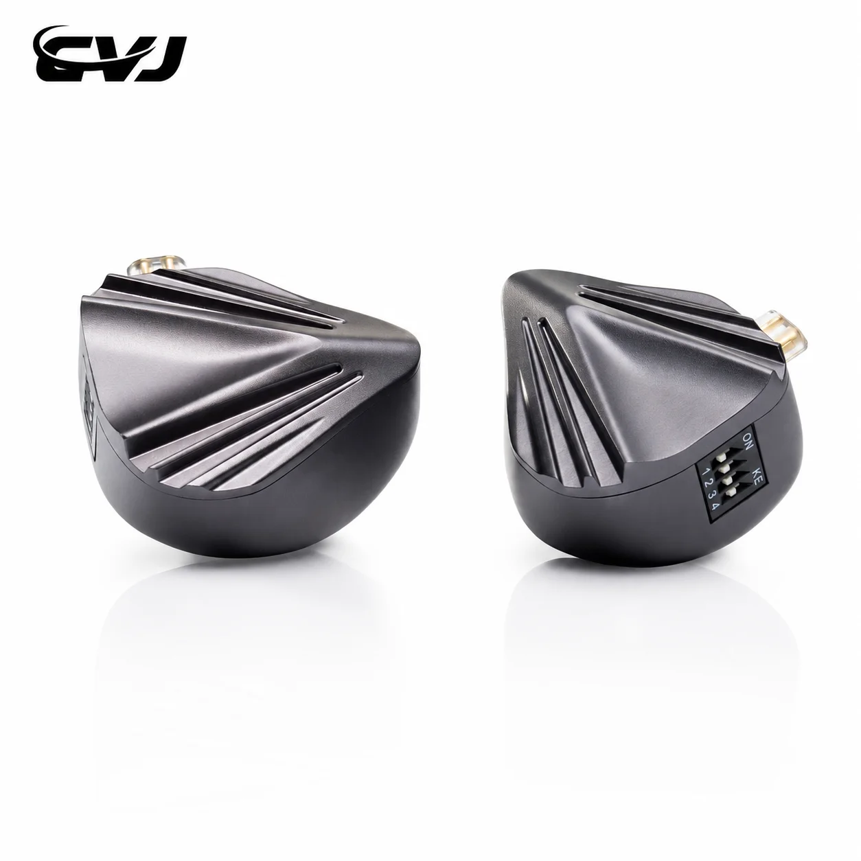 CVJ Kumo Écouteurs Intra Auriculaires 16 BA Armature Équilibrée HIFI IEM Filaires avec Interrupteur de Réglage Annulation 3 Prises 2.5mm 3.5mm 4.4mm