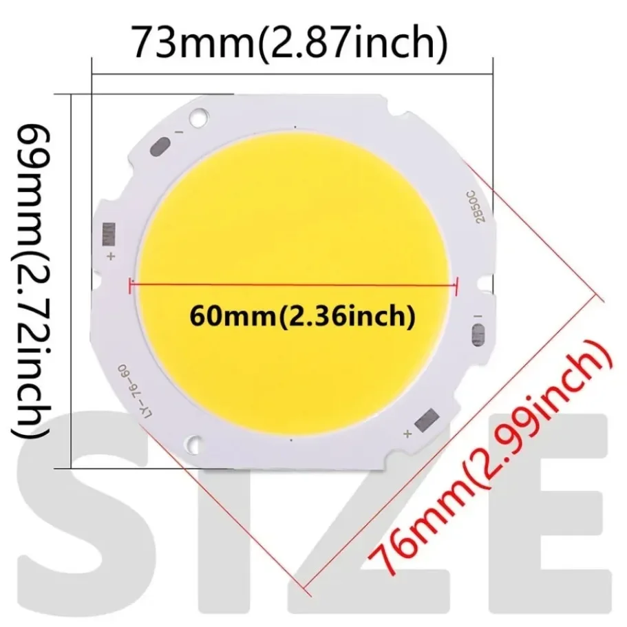 50W High Power LED COB Chip Light Source 7660 DC30V-150V Down Light Bulb Lamp Cold White 5000LM For DIY LED Flood Light Bulbs