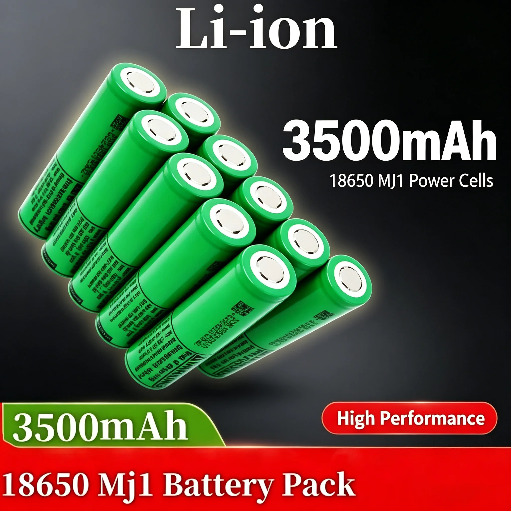 2026 Nowa, w 100% oryginalna bateria litowa 18650 MJ1 3,7 V, 3500 mAh, do ładowania, przeznaczona do latarki, bateria LG MJ1 3500 mAh.