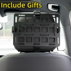 Car Seat Organizer Multifunctional Adjustable Tactical Seat Back Mesh Organizer Tactical Molle Panel Car Interior Accessories