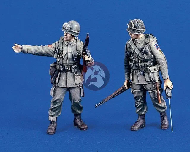 1/35 Scale Resin Figure Assembled Model Kits History Miniature Scene Layout American Paratroops Unassembled and Unpainted Toys