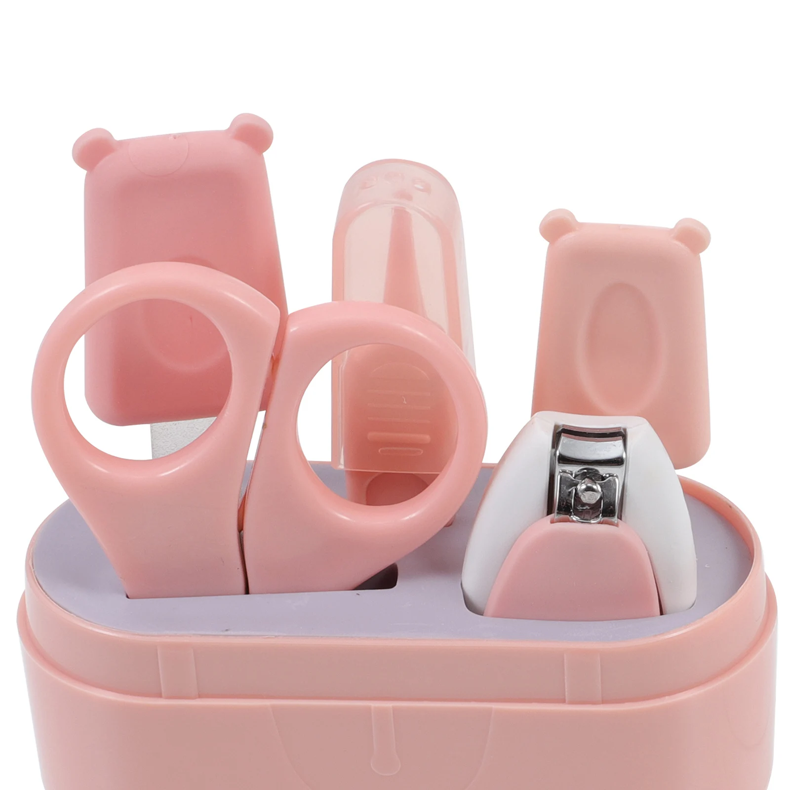 

Baby Nail Clipper Kit Children's Nail Scissors Set for Newborn Toddler Grooming ABS Stainless Steel Infant Manicure File Ear