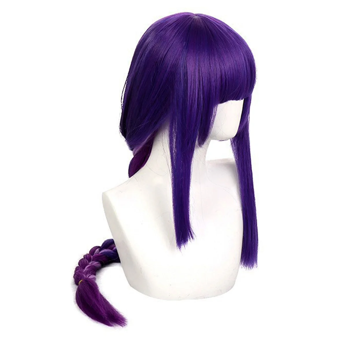 

Genshin Purple Raiden General Wig Braided Wig Simulated Scalp Wig Animation Wig for Cosplay Halloween