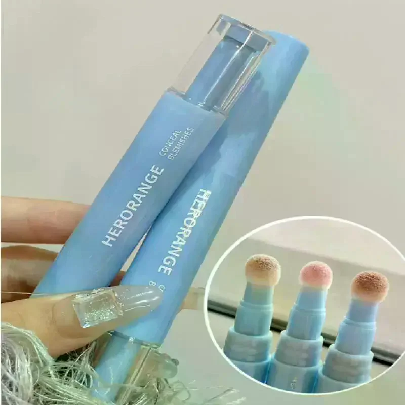 HERORANGE Pluszowy Korektor w Płynie do Twarzy, Kryjący Cienie, Wyrównujący Koloryt Skóry, Rozjaśniający, Kontrolujący Wydzielanie Sebum, Podkład, Długotrwały