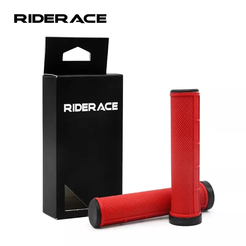 Cycling Eco TPR Rubber Single Lock-On Grips Bike Aluminum alloy Ring Handlebar Bicycle Anti-skid Comfy Rest Eco-friendly Bar End