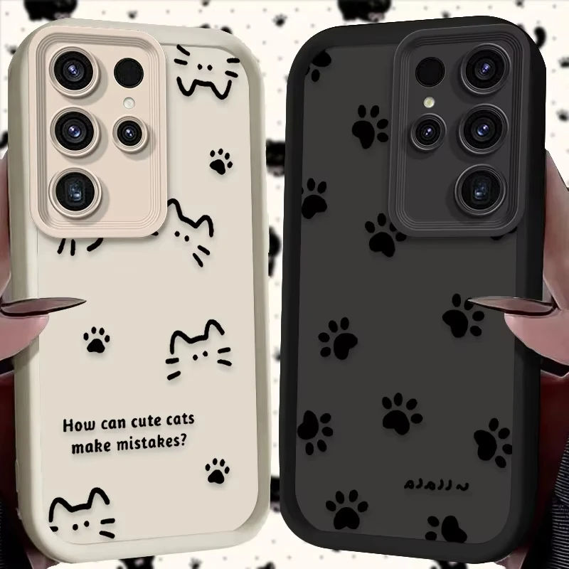 Lovely Line Cat Dog Case For Samsung Galaxy S25 S24 S23 Ultra S22 S21 Plus FE A55 A54 A15 A35 5G Shockproof Soft Silicone Cover - náhled 4