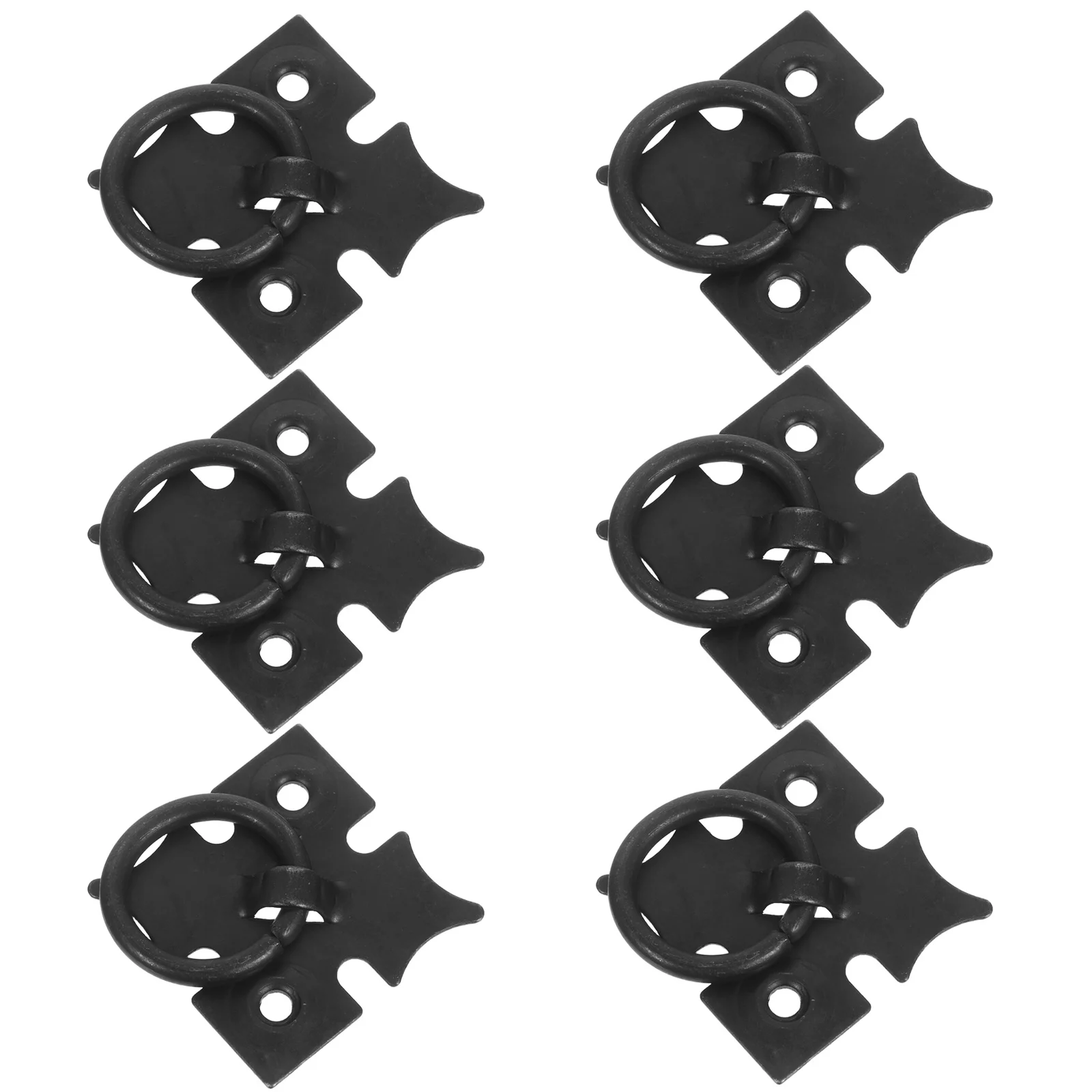 6 قطعة درج عتيق يسحب مقابض خزانة معدنية سوداء أجهزة ديكور على الطراز الصيني القديم للأثاث والمطبخ