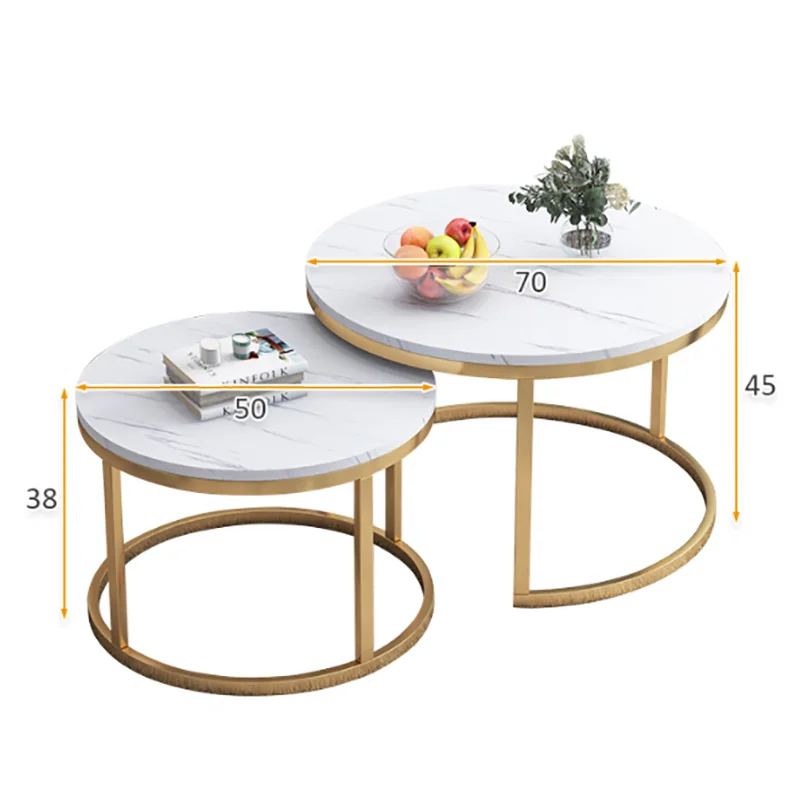 Nordic Living Room Coffee Table Writing Luxury Round Side Coffee Table Living Room Furnituremesa De Centro Household Products