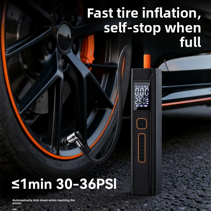 Car Air Pump, 11.1V Wireless Tire Inflator with DC, Portable Smart Electric Pump for Auto SUV Off-Road Motorcycle Bike Bicycle