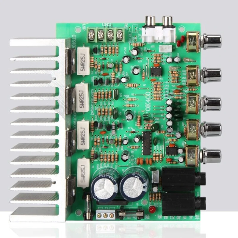 Ok400 250w Karaoke Amplifiers Board with Double Ac22-26v +Knob 250W+250W Strong Output Amplifiers Board