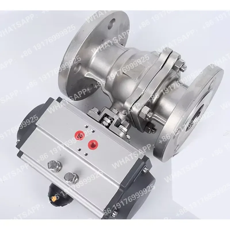 Dn25 or 6 Inch Stainless Steel Flanged 2pc Ball Valve with Pneumatic Actuator
