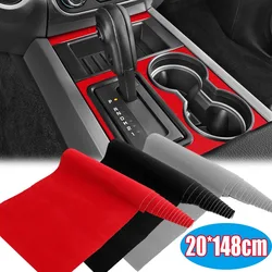 20*148cm Soft Velvet Fabric Self-Adhesive Car Interiors Strip Vinyl Film Felt Stickers DIY Crafts Auto Decoration Accessories