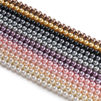 1Strand 4-10mm Aoubt 39-96pcs Glass Artificial Pearl Round Spacer Loose Beads for DIY Jewelry Bracelets Necklaces Making Supplie