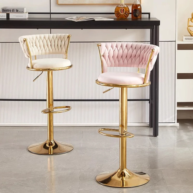 

Minimalistic Modern Bar Chairs Stool Kitchen Metal White High Bar Metal Lounge Nordic Krzesla Do Jadalni Luxury Furniture