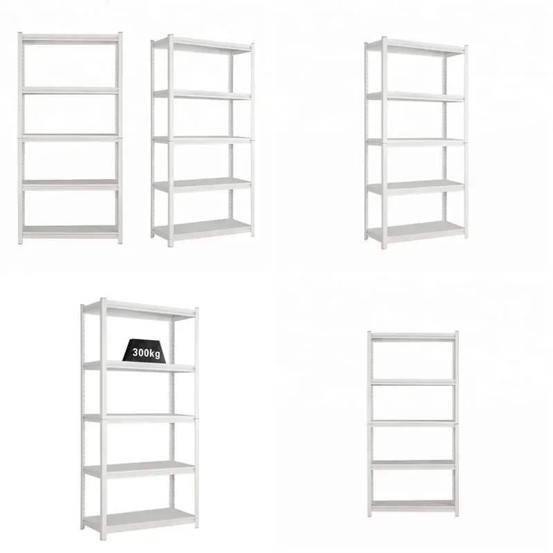 for Simple White Household Steel Five Layer Shelves Garage Storage Rack