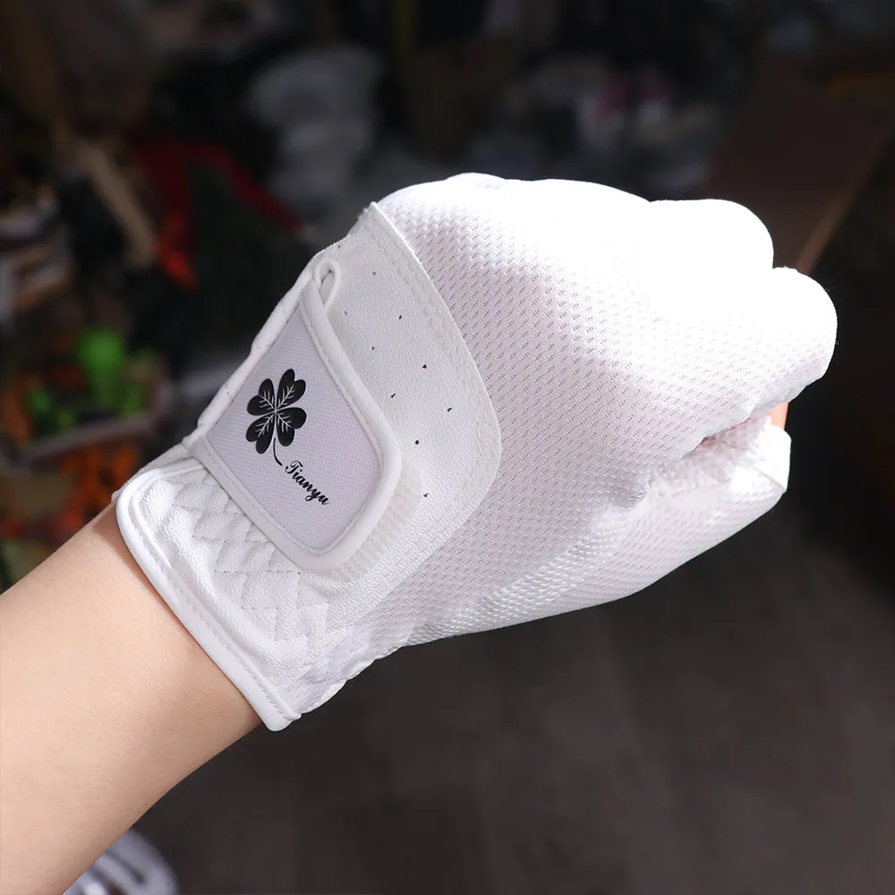 

Удобные женские спортивные перчатки, дышащие женские перчатки для гольфа без пальцев, нескользящие перчатки для гольфа без пальцев для левой и правой руки