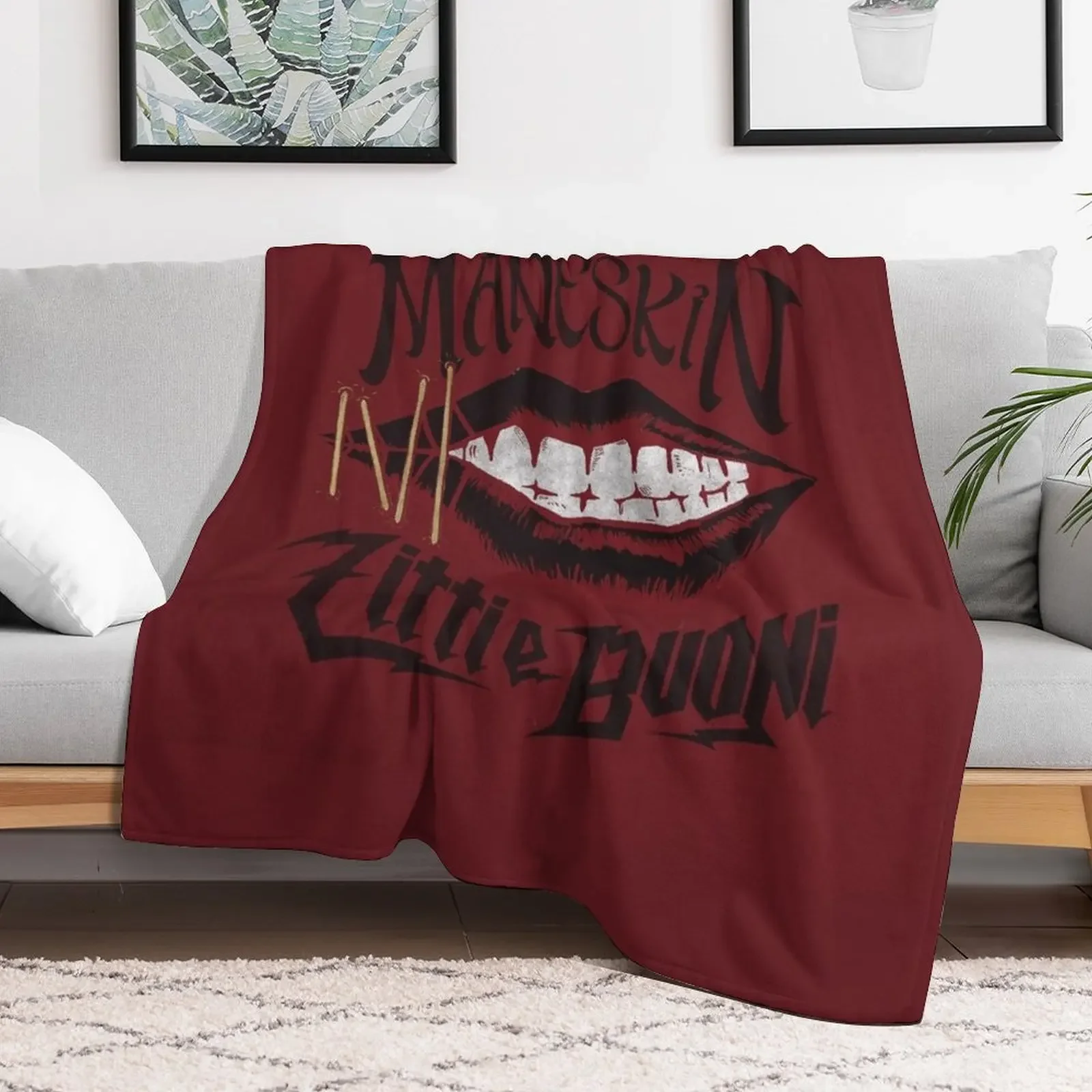 Maneskin Throw Blanket Color Fast Cozy Throw Blanket