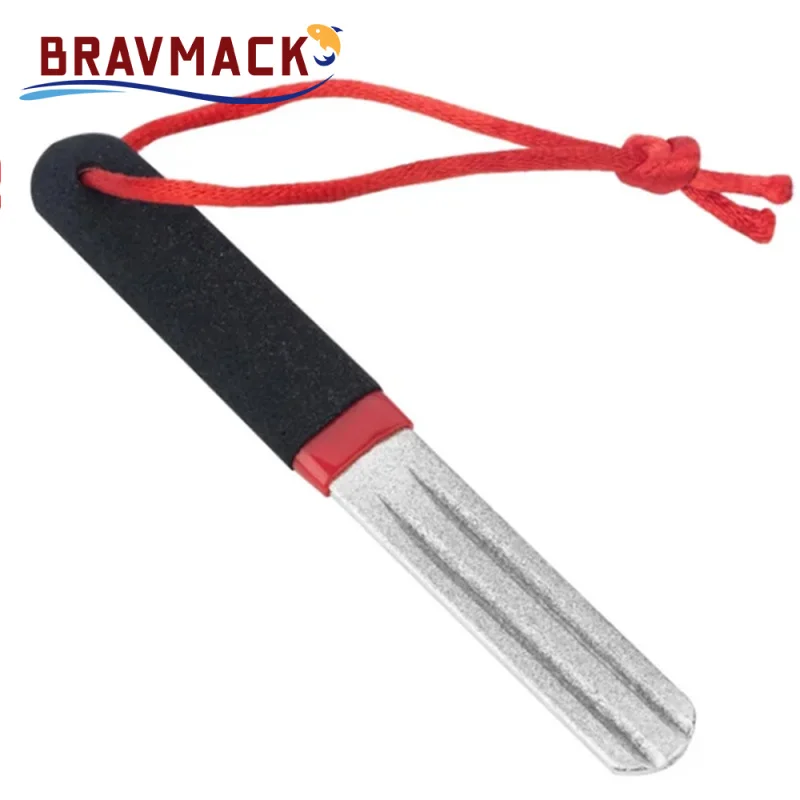 1 قطعة المحمولة في الهواء الطلق مزدوجة الأخدود الصيد هوك شحذ شحذ الصيد طحن هوك مبراة أداة الصيد أداة