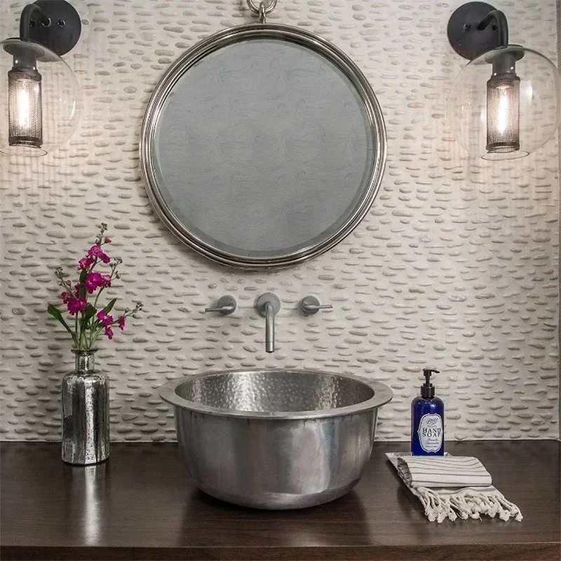 NNBeauty Salon Face Basin Bar Fruit Wash Tea Room Embedded On The Thickened Copper Basin